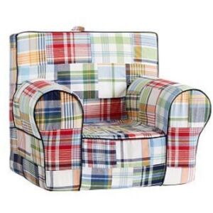 NWOT Pottery Barn Kids Madras Anywhere Chair Cover, regular size